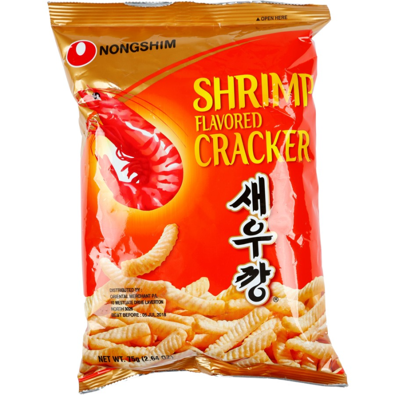 Nongshim Shrimp Crackers Chips Snack Pack 75g X 20 Bags
