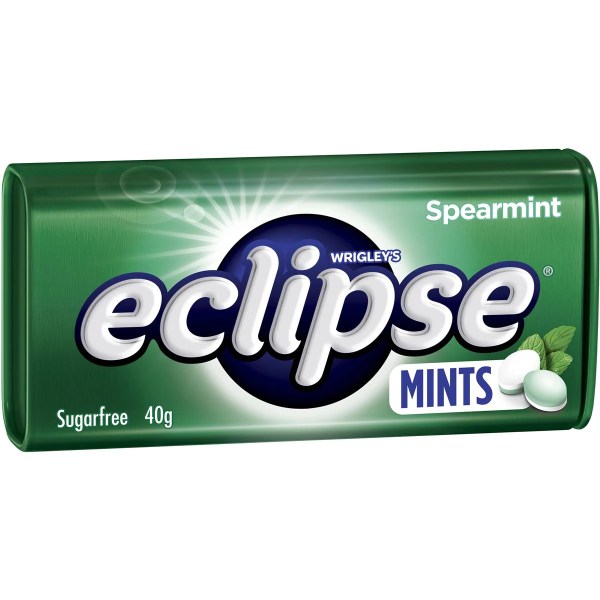 Wrigleys Eclipse Peppermint Mints Tin 40g X 12 Tins
