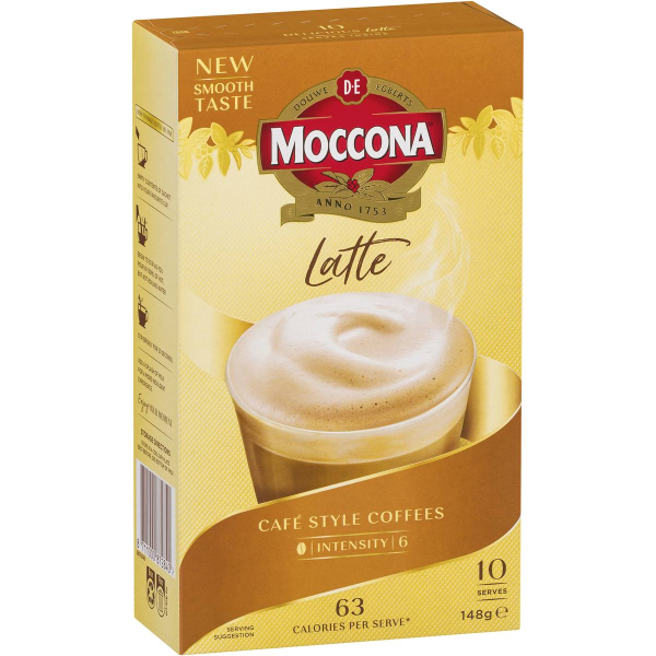 Moccona Coffee Latte Sachets 10 Pack