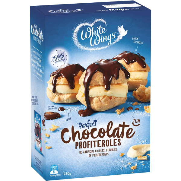 White Wings Chocolate Profiteroles Dessert Baking Mix 230g