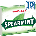 Wrigleys Spearmint Chewing Gum 15 Pieces X 10 Pack - USA
