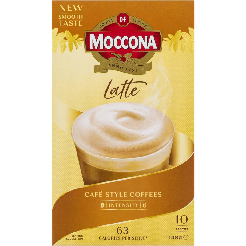 Moccona Coffee Latte Sachets 10 Pack