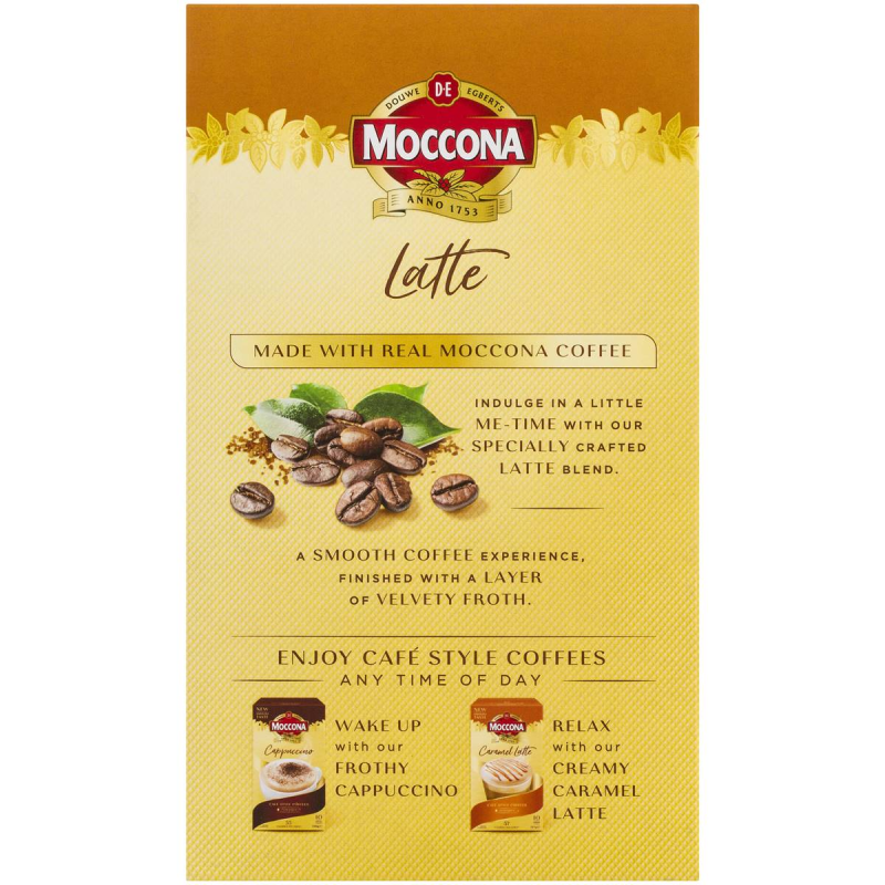 Moccona Coffee Latte Sachets 10 Pack