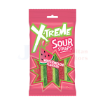 Xtreme Sour Straps Watermelon Flavour Candy Lollies Pack 160g X 12 Bags