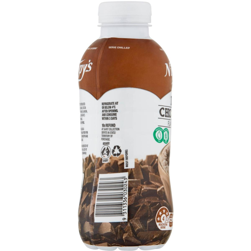 Nippys Iced Chocolate Flavoured Milk Bottle 500ml X 6 Bottles
