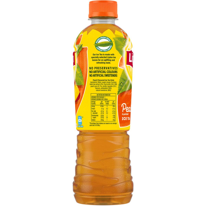 Lipton Peach Ice Tea Iced Flavour Drink 500ml