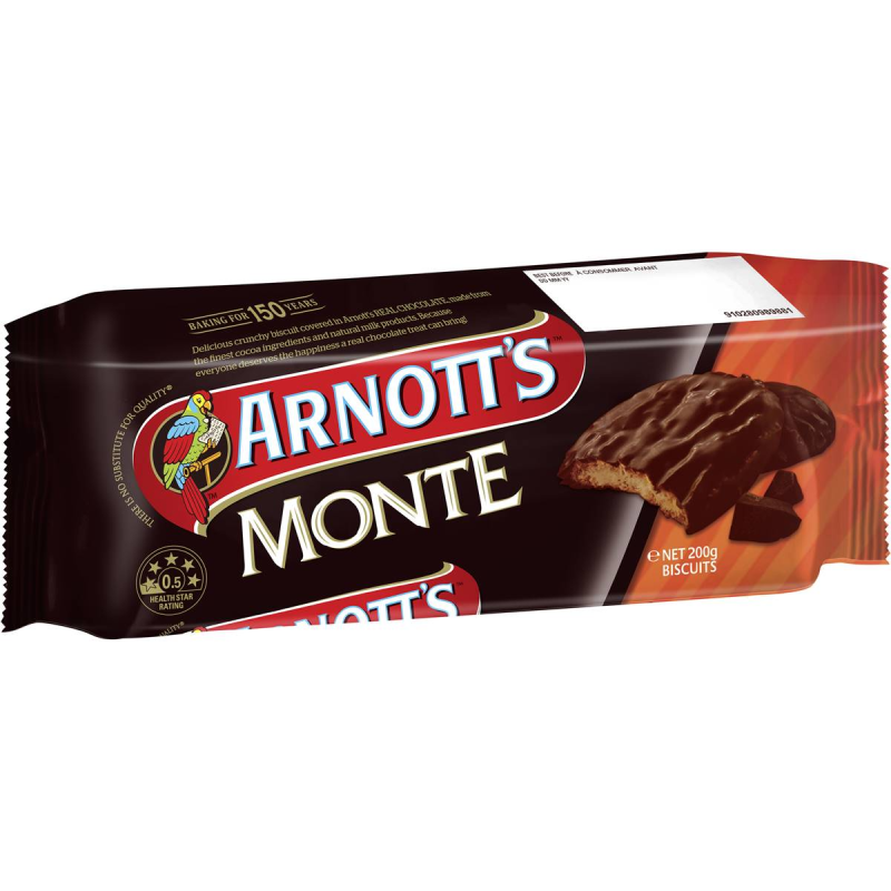 Arnotts Monte Chocolate Biscuits 200g