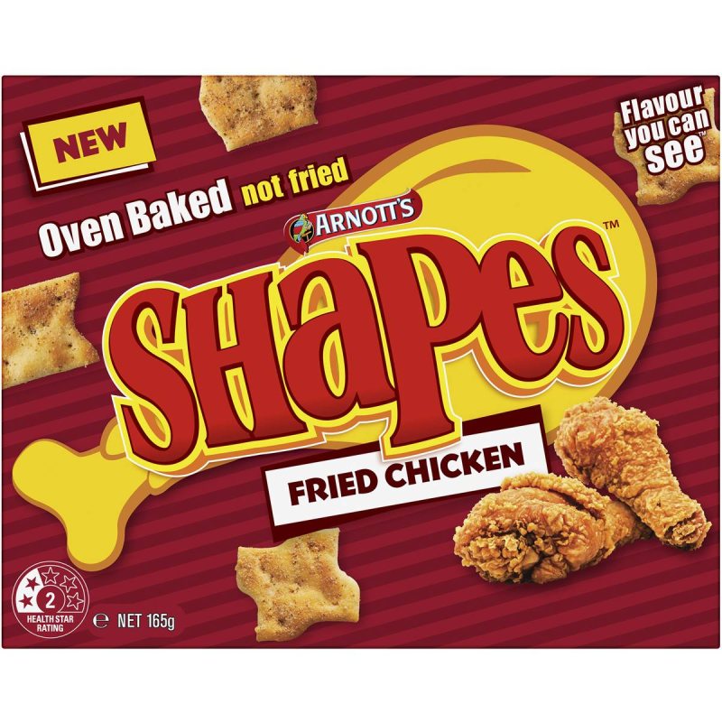 Arnotts Shapes Original Crackers Biscuits Fried Chicken Box 165g