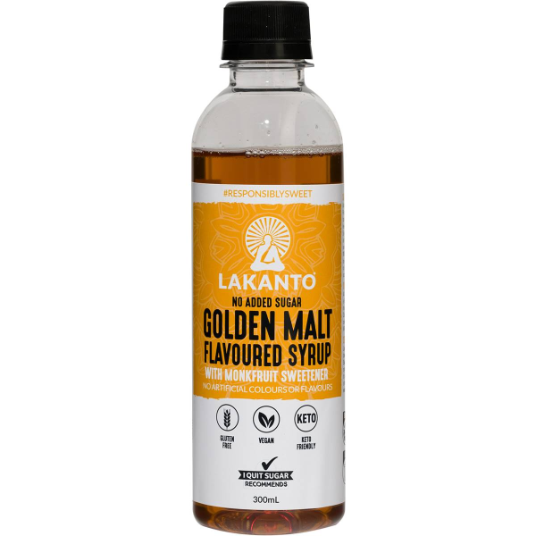 Lakanto No Added Sugar Golden Malt Syrup with Monkfruit Sweetener 300ml