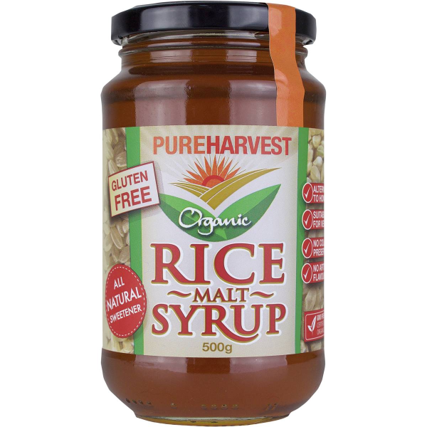 Pure Harvest Organic Rice Malt Syrup All Natural Sweetener 500g