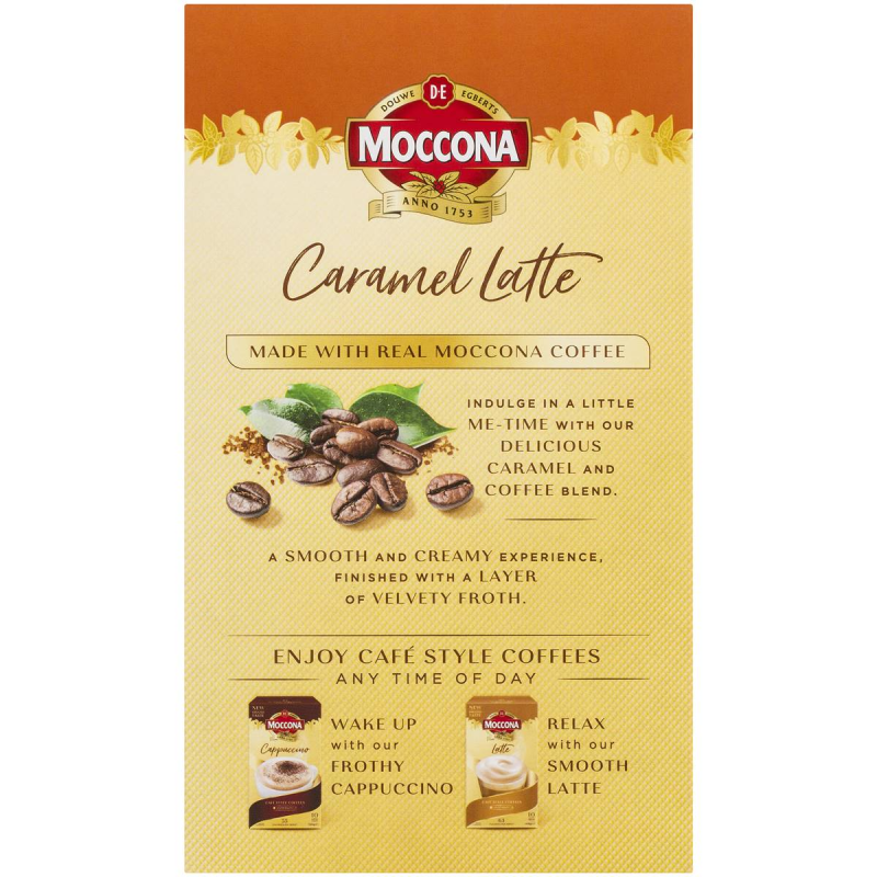 Moccona Coffee Caramel Latte Sachets 10 Pack
