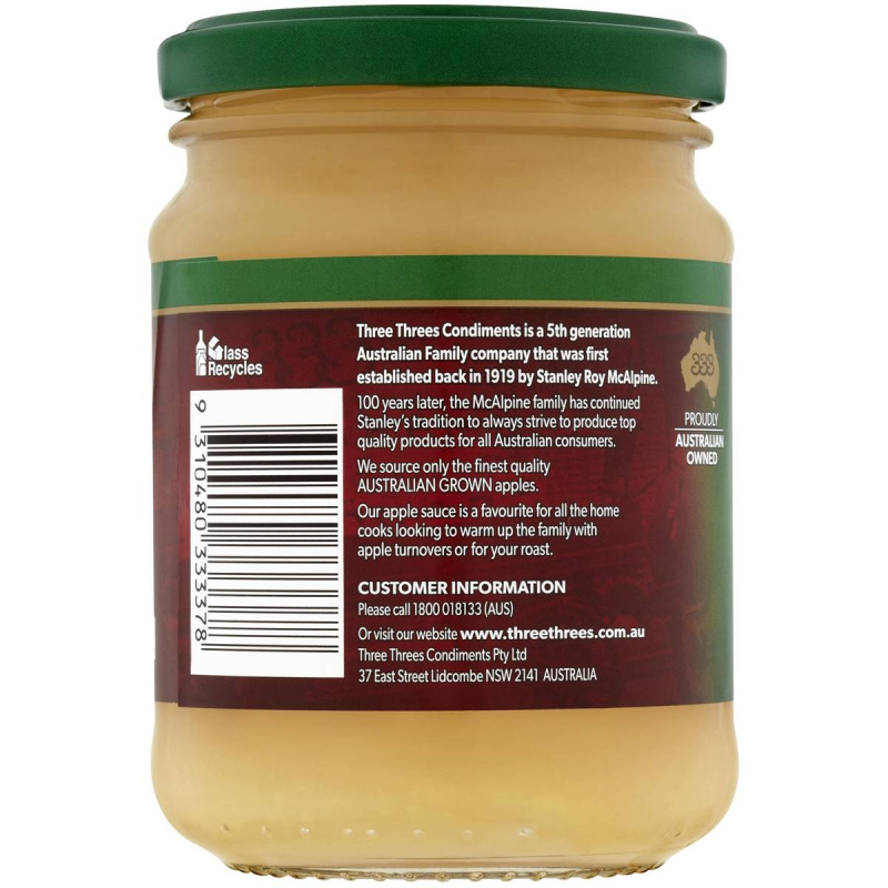 Three Threes 333 Fruit Apple Sauce 250g