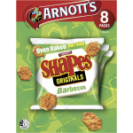 Arnotts Shapes Original Crackers Barbeque BBQ Box 8 Pack