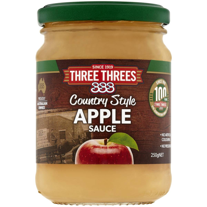 Three Threes 333 Country Style Fruit Apple Sauce 250g