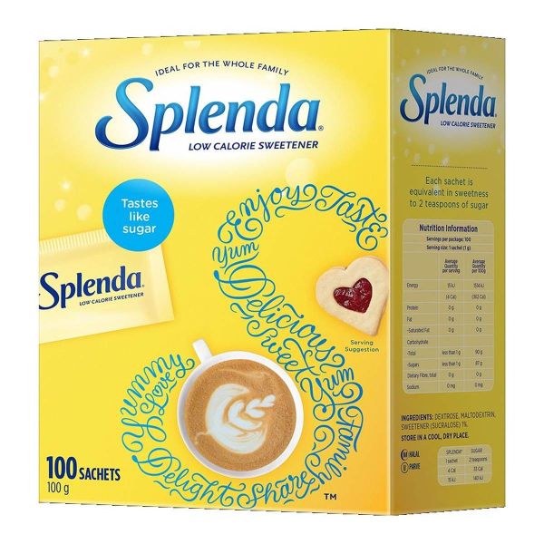 Splenda Low Calorie Sweetener Sachets 100 Pack