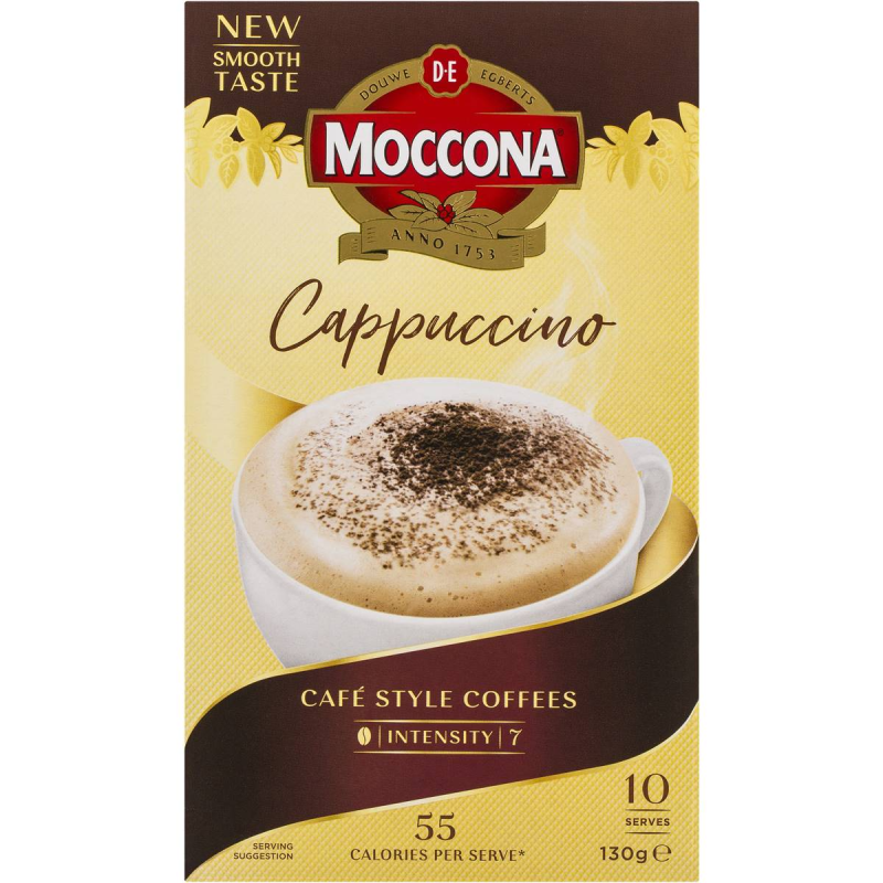 Moccona Coffee Cappuccino Sachets 10 Pack
