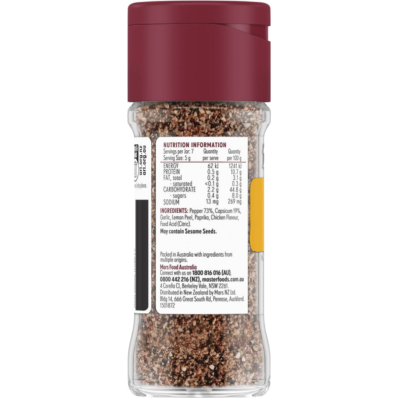 Masterfoods Pepper Steak Spice Blend Seasoning 35g