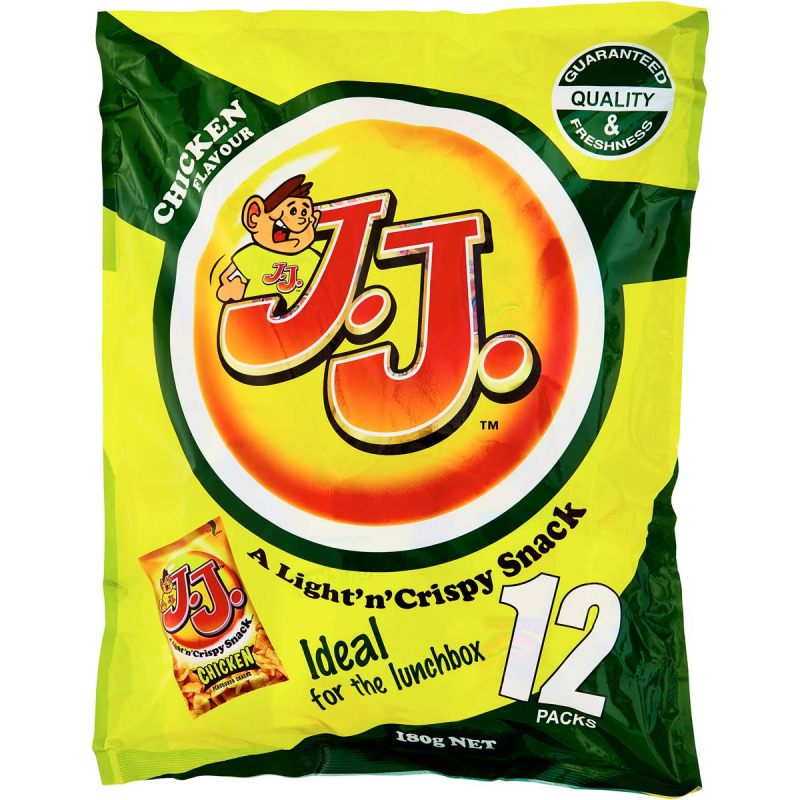JJ Snacks Chicken Flavoured Chips Snack Multi Pack 12 Packs