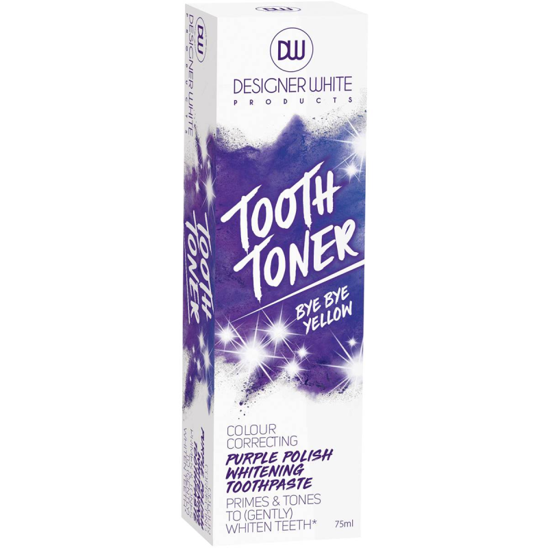 Designer White Tooth Toner Purple Polish Teeth Whitening Toothpaste 75ml