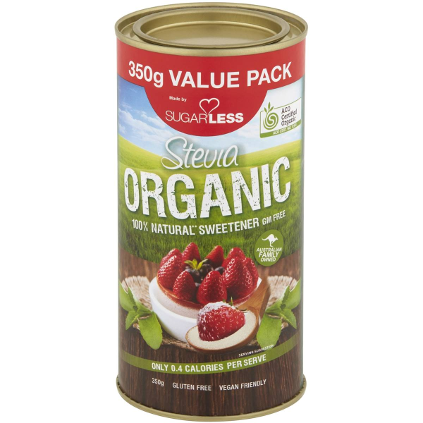 Sugarless Stevia Organic Low Calorie Natural Sweetener 350g