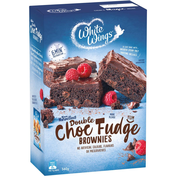 White Wings Double Chocolate Fudge Brownies Baking Mix 560g