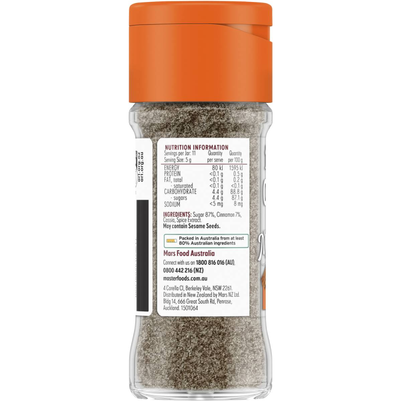 Masterfoods Cinnamon Sugar Seasoning 55g