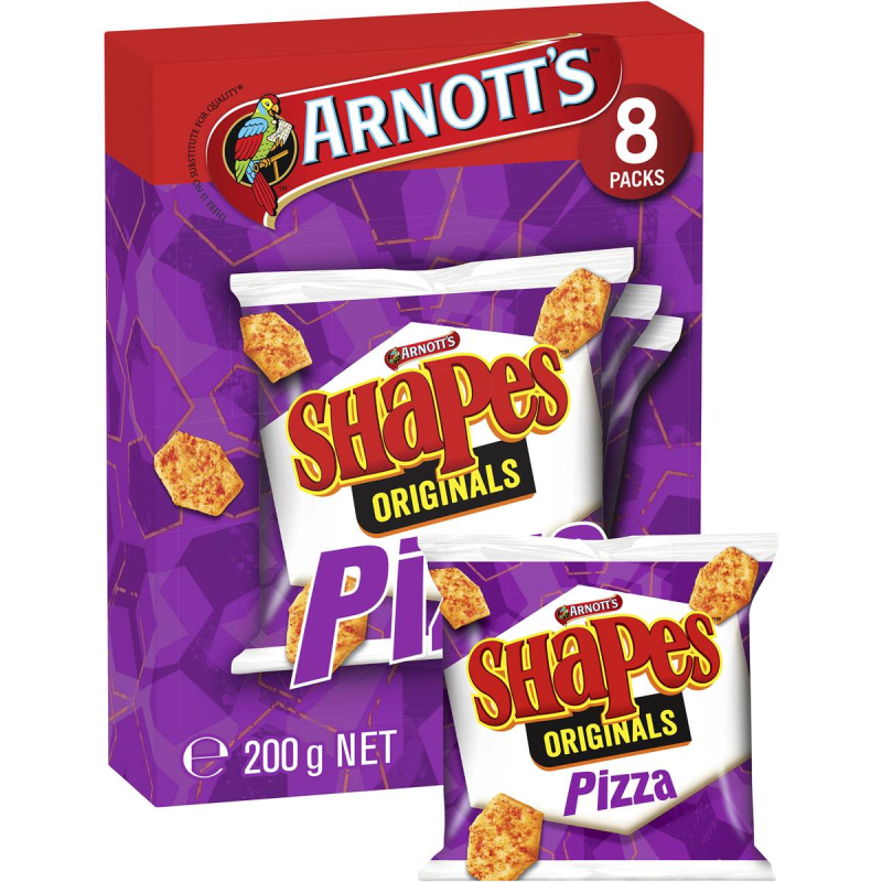 Arnotts Shapes Original Crackers Pizza Box 8 Pack