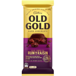 Cadbury Old Gold Dark Chocolate Old Jamaica Rum and Raisin Chocolate Block 180g