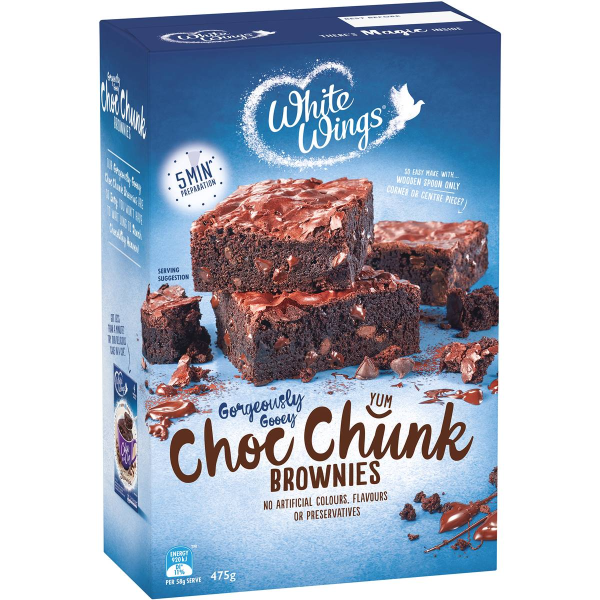 White Wings Chocolate Chunk Brownies Baking Mix 475g