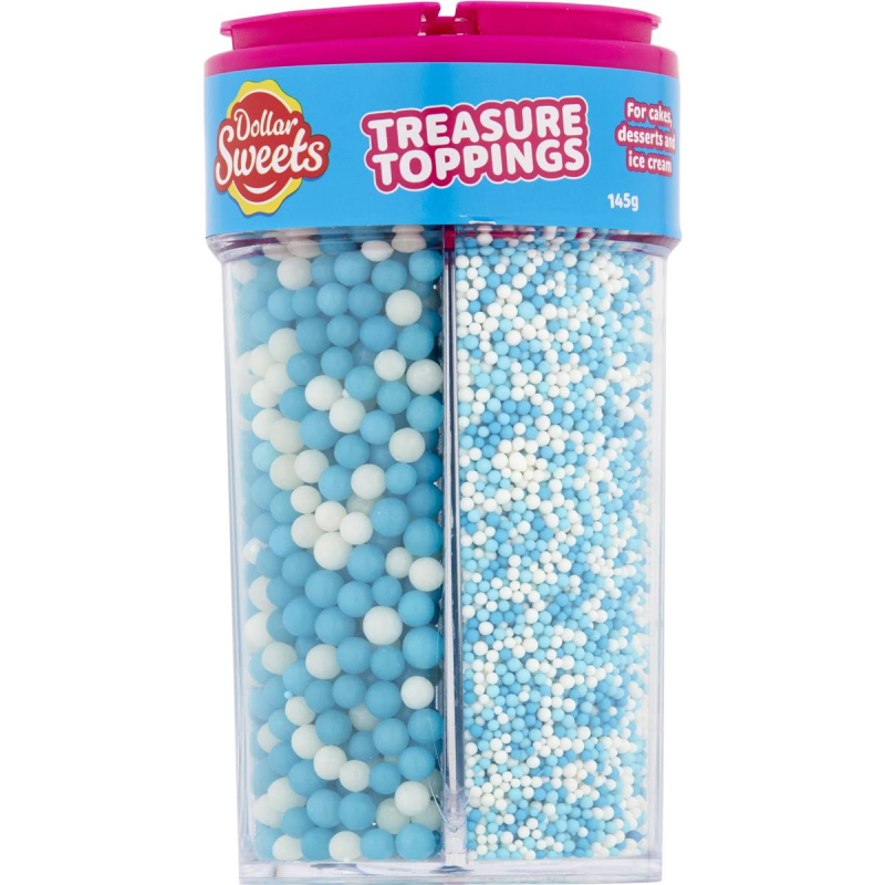 Dollar Sweets Blue Treasure Sprinkles Candy Topping for Cake Decoration 145g