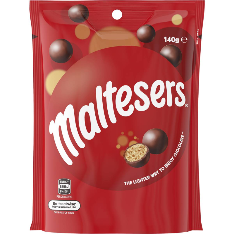 Maltesers Milk Chocolate Crunchy Balls Pouch 140g