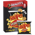 Arnotts Shapes Original Crackers Vegemite and Cheese Box 8 Pack
