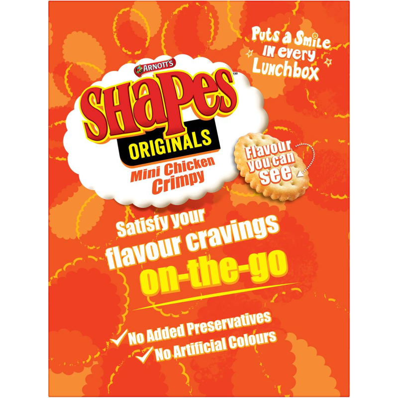 Arnotts Shapes Original Crackers Chicken Crimpy Box 8 Pack