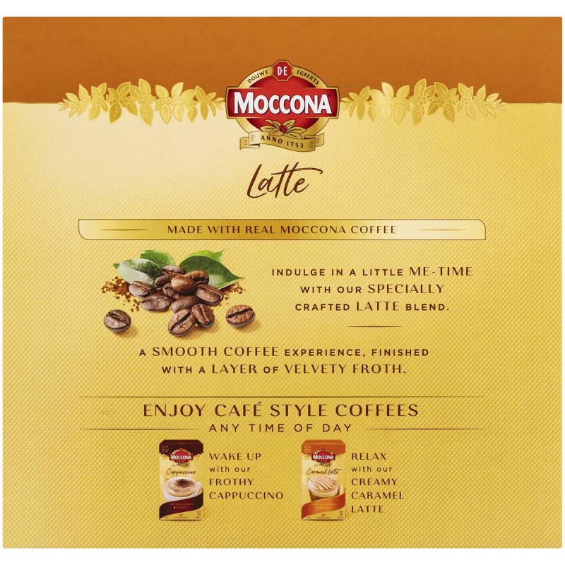 Moccona Latte Coffee Sachets 30 Pack