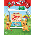 Arnotts Tiny Teddy Teddies Biscuits Hundreds and Thousands Box 8 Pack