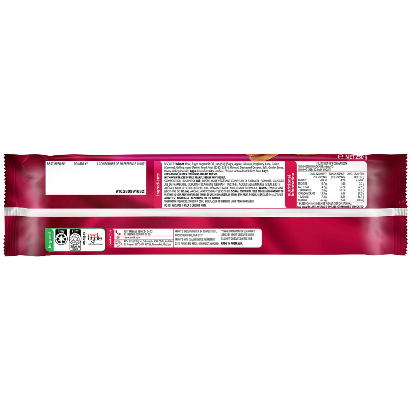 Arnotts Monte Carlo Cream Biscuits 250g