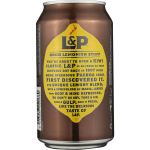L&P Lemon and Paeroa NZ Famous Fizzy Soda Soft Drink Can 355ml