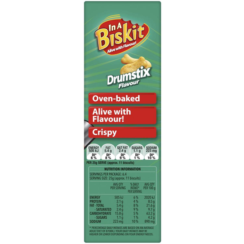 In A Biskit Dixie Drumstix Chicken Drumsticks Flavoured Biscuits Crackers 160g