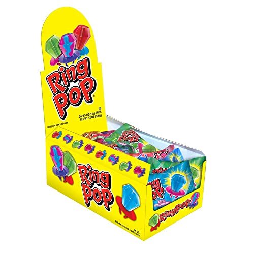 Ring Pop Candy Lollies Box for Kids X 24 Units