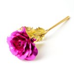 24K Gold Plated Rose Gold Purple With Heart Stand Anniversary Valentine Gift