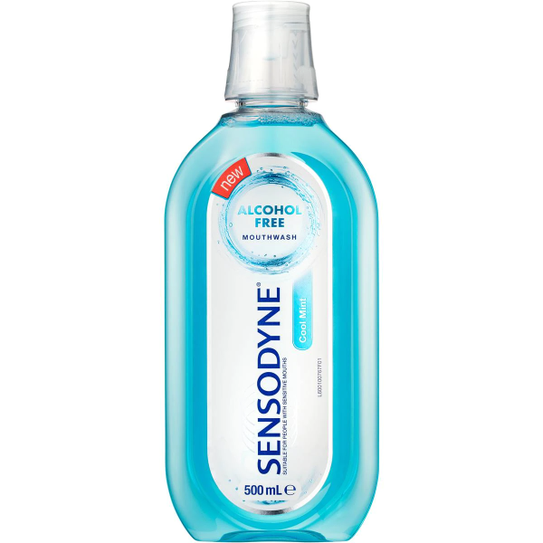 Sensodyne Sensitive Gentle Alcohol Free Cool Mint Mouthwash 500ml