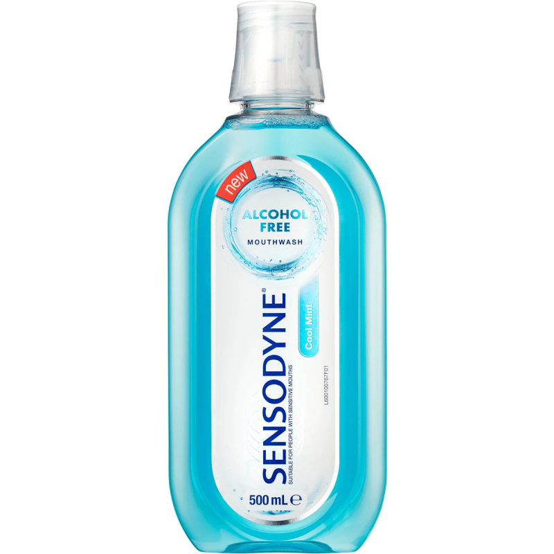 Sensodyne Sensitive Gentle Alcohol Free Cool Mint Mouthwash 500ml