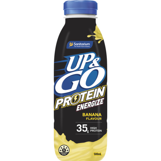 Up & Go Protein Energize Banana Milk Bottle 500ml X 6 Bottles