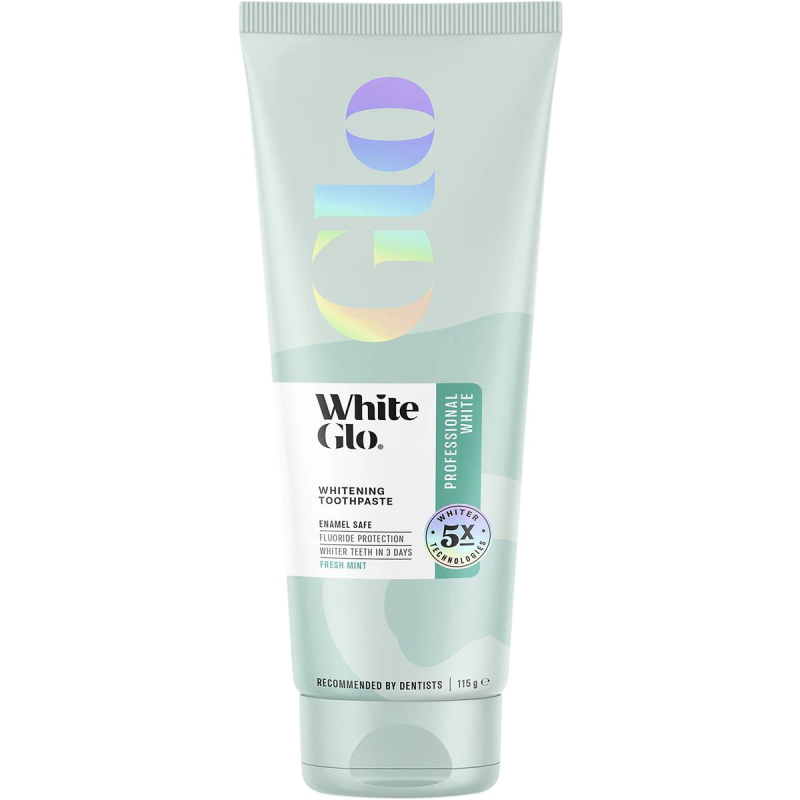 White Glo Professional Whitening Fresh Mint Toothpaste 115g