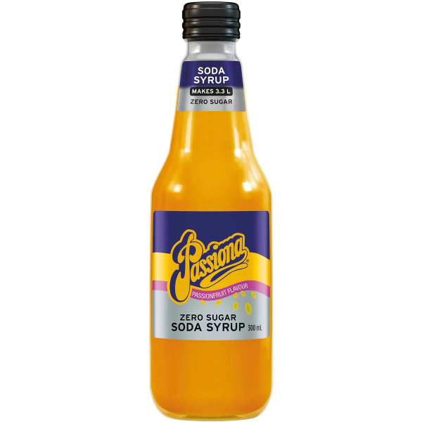 Passiona Passionfruit Flavour Zero Sugar Soda Syrup Mix 300ml