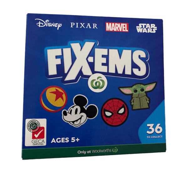 Woolworths Woolies Disney Pixar Marvel Fix-Ems Sticker Patch Collectables Pack