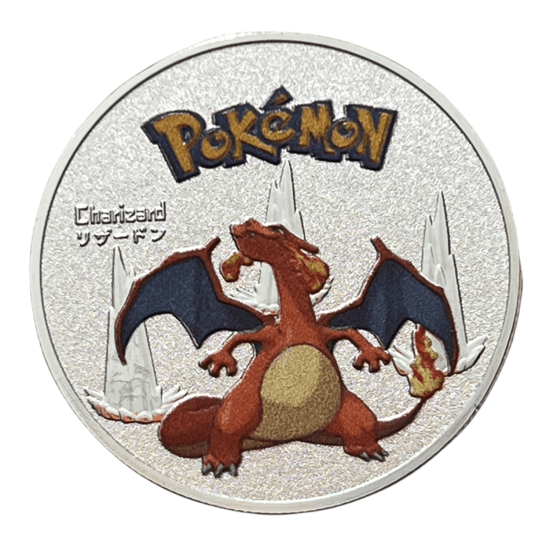 Pokemon Charizard Silver Coin Rare Collectors Gift