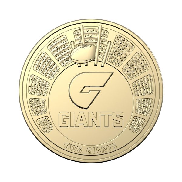 AFL GWS Giants $1 One Dollar Gold Coin 2024 Rare Collectors Limited Edition