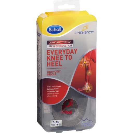 Scholl In-Balance Everyday Knee To Heel Orthotic Insole Small Size 4.5 - 6.5