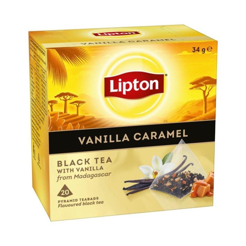 Lipton Black Tea Vanilla Caramel Tea Bags 20 Pack